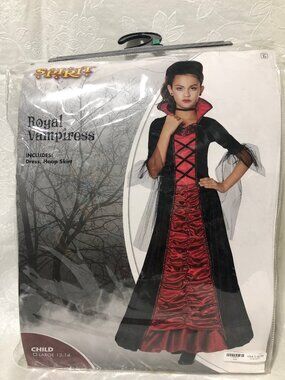 Girls Royal Vampire Royal Vampiress Spirit Halloween Vampire Dress Costume Child